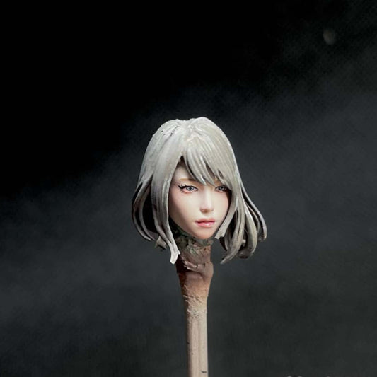 Exquisite 1/18 Scale Painted Female Head Sculpt for 3.75" Joytoy Sister Silence Figure