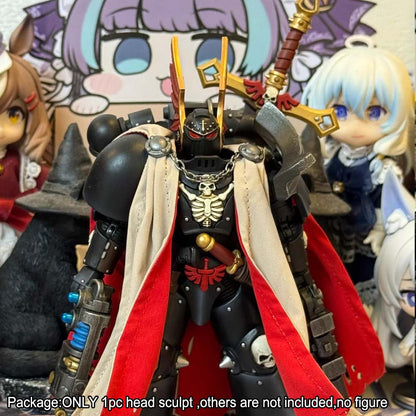 【PRE-ORDER】Premium 1/18 Black Man Head Sculpt For Joytoy Warhammer 40k Dark Angels Action Figure
