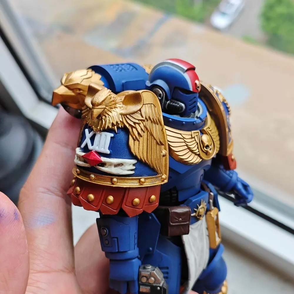 【PRE-ORDER】Premium painted Shoulder Pauldrons  Pads For joytoy warhammer 4.0 Ultramarines Figure