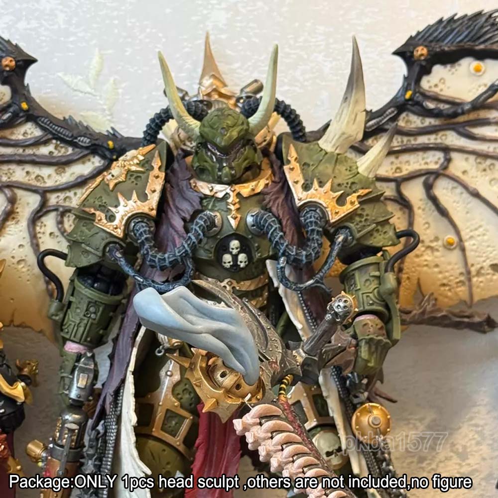 【PRE-ORDER】Premium Painted Man Head Sculpt Helmet Model For Joytoy Warhammer 40k Mortarion Action Figure