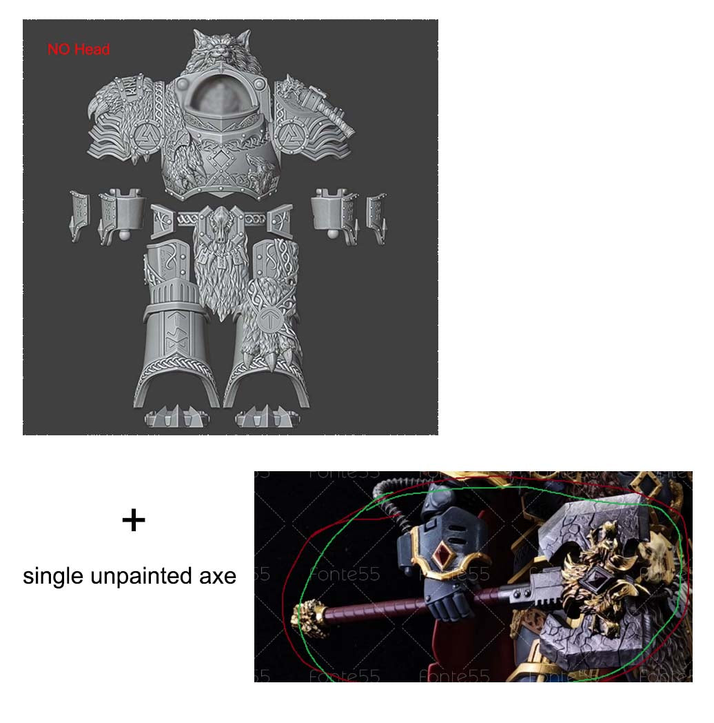 【PRE-ORDER】Unpainted Kits For Joytoy Sons of horus Tartaros Terminators Figure Body