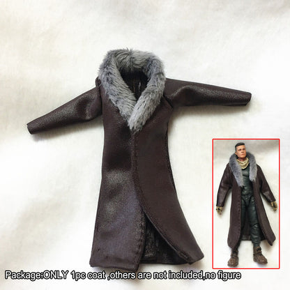 【PRE-ORDER】Handmade Fur Collar Coat For DIY 3.75'' Action Figure 1/18 Trench Coat Jacket Clothes