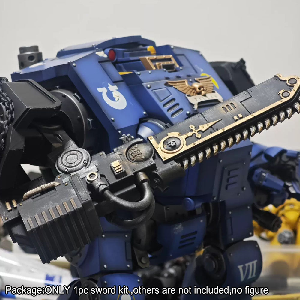 【PRE-ORDER】Unpainted Resin Chainsword Weapon Kit For JoyToy Warhammer 40k Redemptor Contemptor Dreadnought Figure