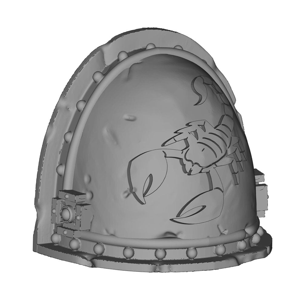 Sinle Unpainted Shoulder Pauldron Armor for JoyToy Warhammer MK4 3.0 Figure Body
