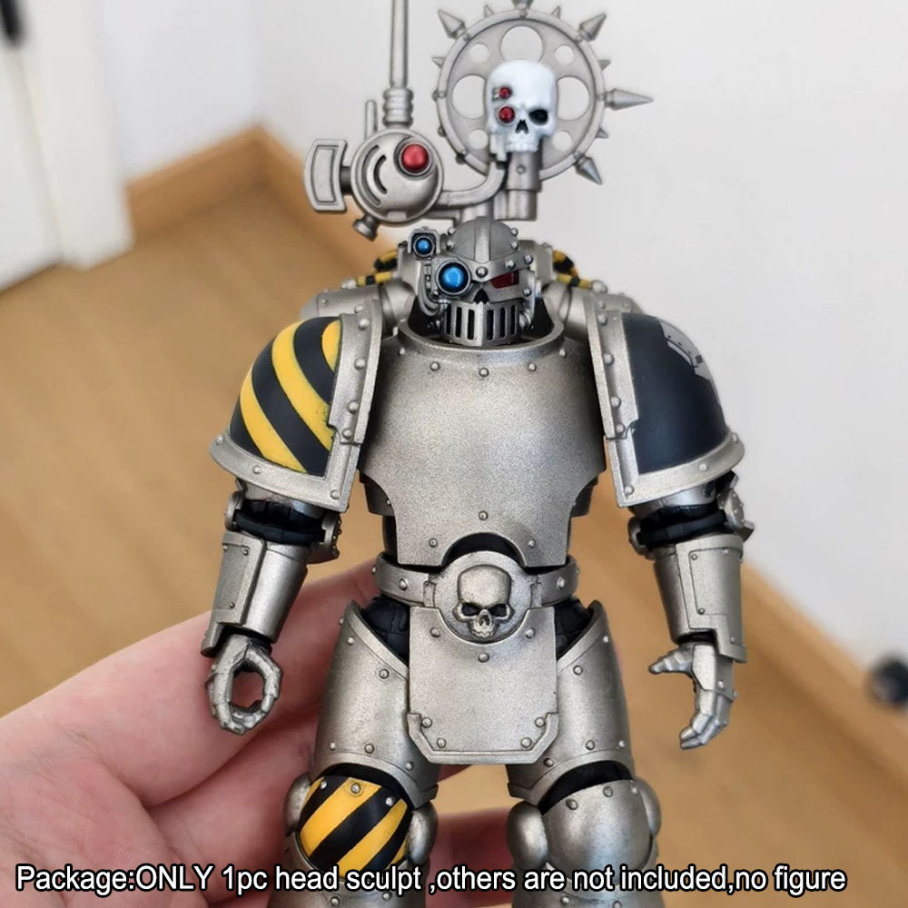 PRE‑ORDER Premium Male Helmet Head Sculpt for JoyToy Warhammer 40K Iron Warriors