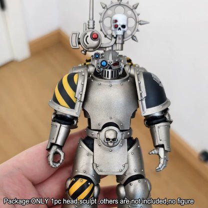 PRE‑ORDER Premium Male Helmet Head Sculpt for JoyToy Warhammer 40K Iron Warriors