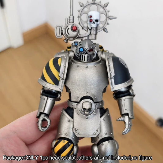 PRE‑ORDER Premium Male Helmet Head Sculpt for JoyToy Warhammer 40K Iron Warriors