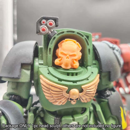 Unpainted Man Head Sculpt For joytoy Warhammer 40k 10th Edition Terminator Action Figure